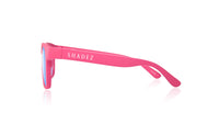 משקפי סינון אור כחול Shadez במסגרת מרובעת בצבע ורוד – מבט מהצד