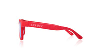 משקפי סינון אור כחול Shadez במסגרת מרובעת בצבע אדום – מבט נוסף